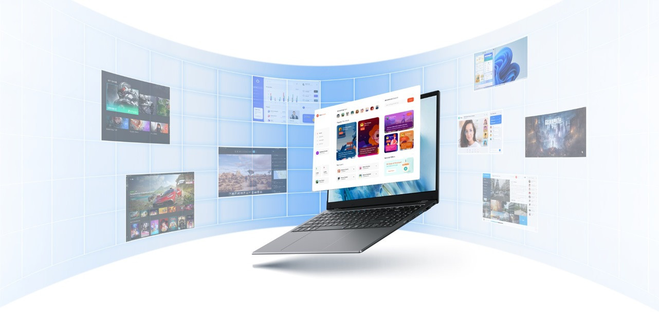 Chuwi GemiBook Plus Celeron N100 15.6" FHD AG 8GB SSD256 BT LAN Win11 Gray - zdjęcie 4