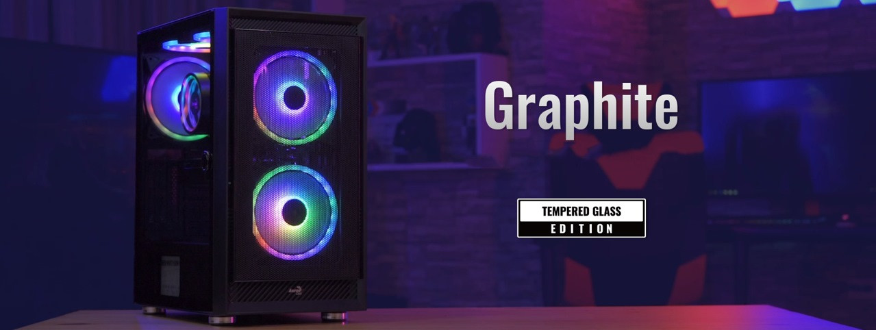 Obudowa AEROCOOL PGS GRAPHITE-G-BK-v2 FRGB czarna - zdjęcie 1
