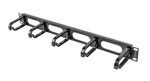 Lanberg organizer kabli 19" (1u, typ b, czarny) ak-1205-b - zdjęcie 1