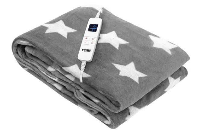 Koc elektryczny NOVEEN EB651 Grey Star super miękki 180x130cm - zdjęcie 1