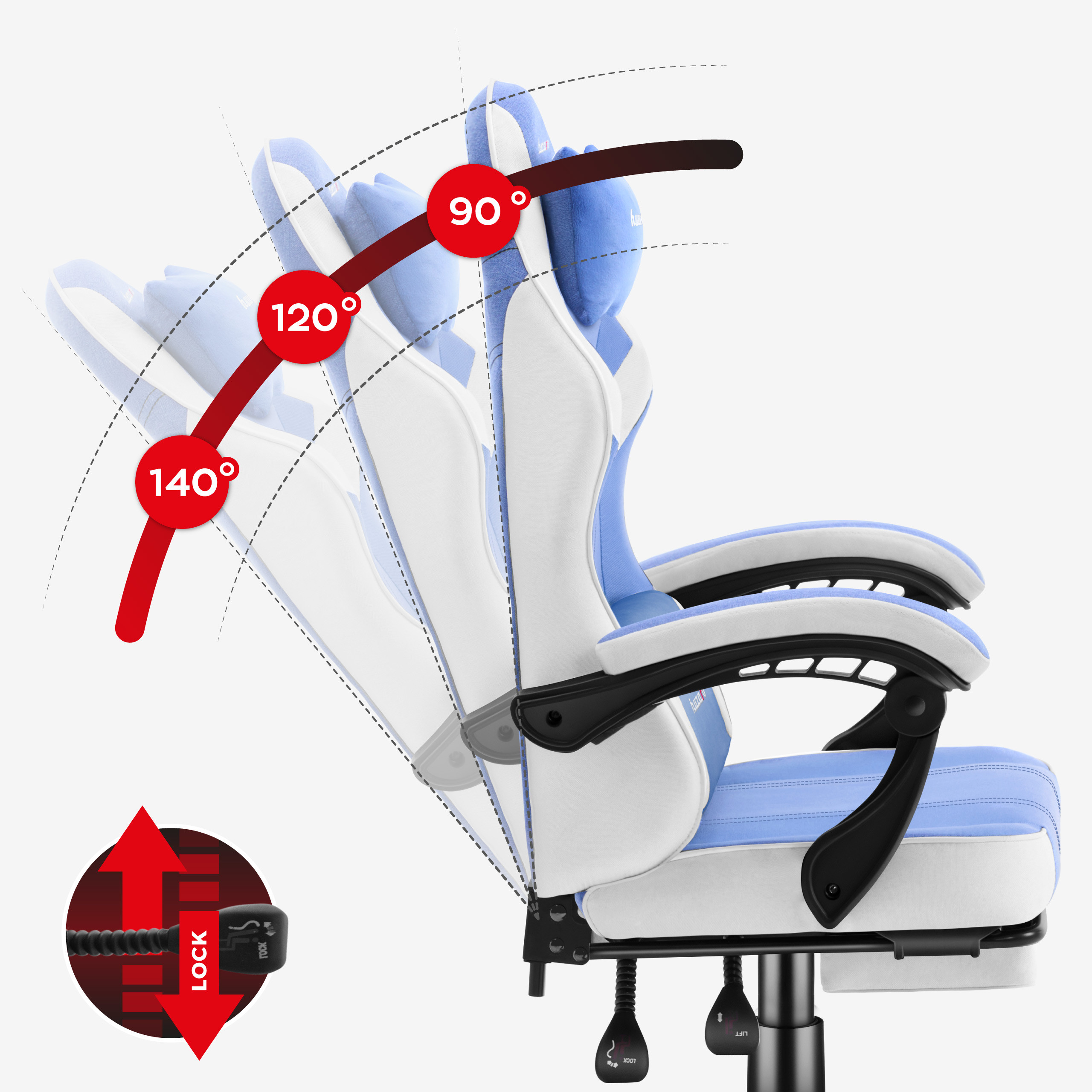 Fotel gamingowy Force 3.7 Blue - zdjęcie 1