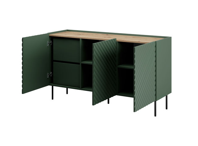 Komoda 3D2SZ ONDA 150x45xH85 zieleń - zdjęcie 2