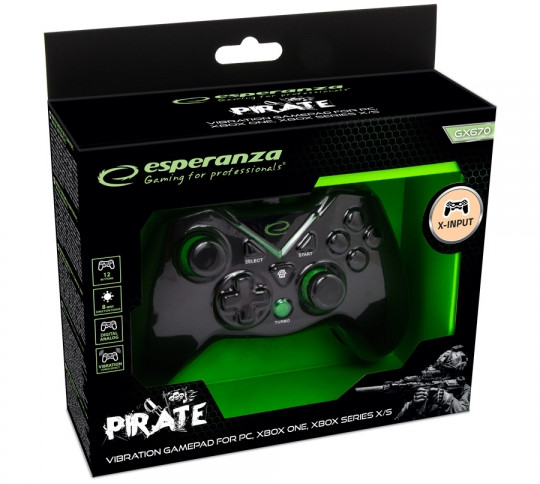 ESPERANZA GAMEPAD PC/XBOX USB PIRATE EGG114K - zdjęcie 2