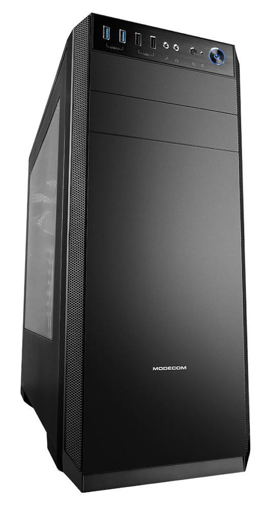 Modecom obudowa komputerowa oberon pro glass black at-oberon-pg-10-000000-0002 - zdjęcie 1