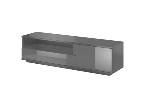 Szafka RTV MUZA 138/40/41 czarny/ czarny połysk - zdjęcie 2