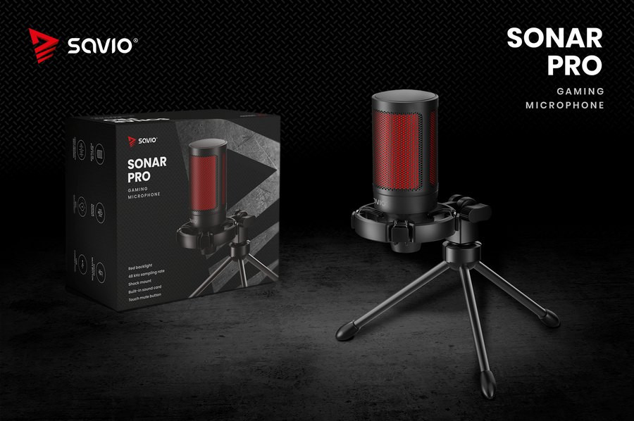 SAVIO MIKROFON GAMINGOWY NA TRÓJNOGU SONAR PRO 01 - zdjęcie 1