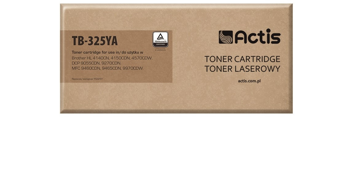 Actis TB-325YA Toner do drukarki Brother, Zamiennik Brother TN-325Y; Standard; 3500 stron; żółty. - zdjęcie 1