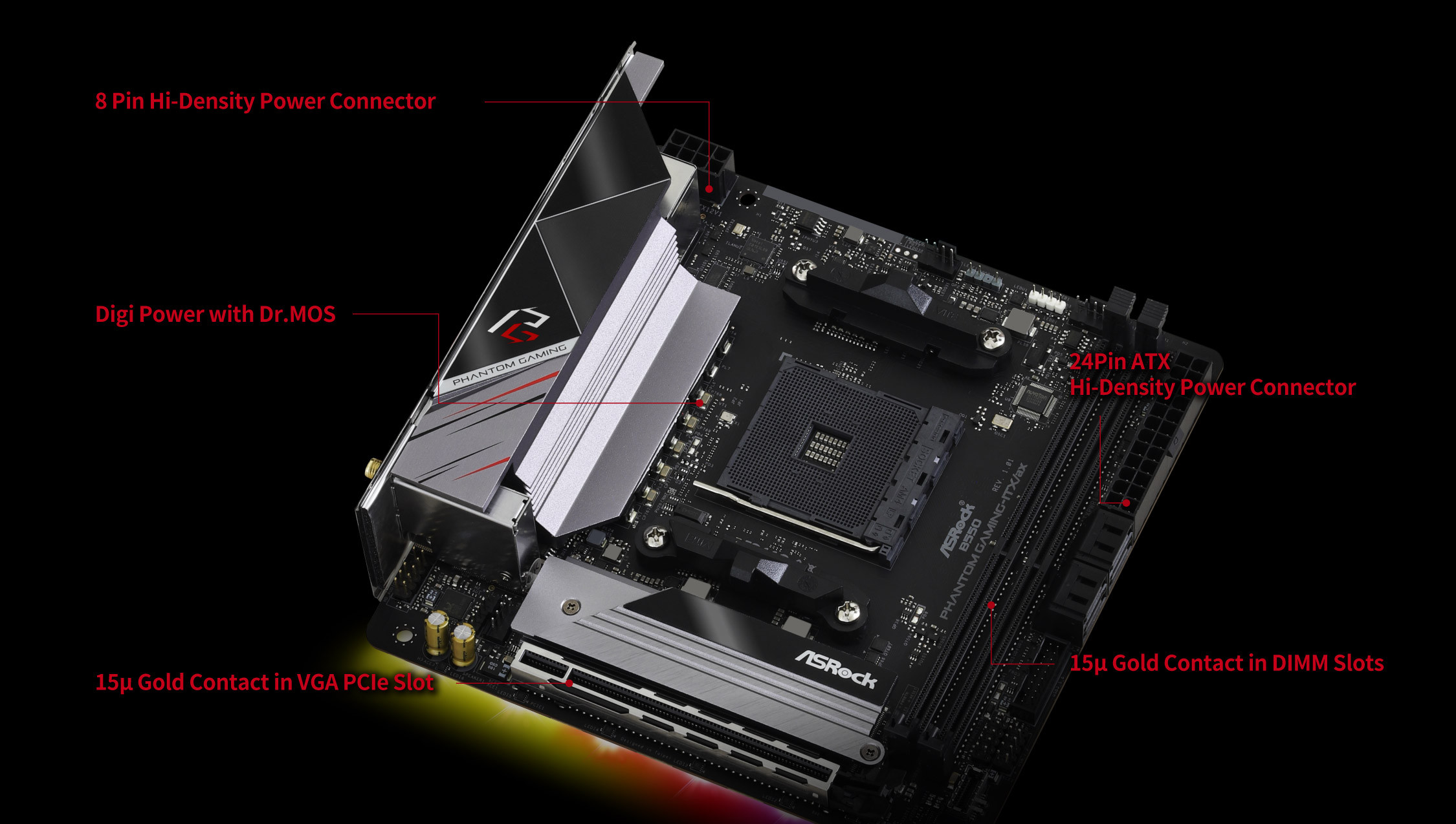 Płyta główna Asrock B550 PHANTOM GAMING-ITX/AX - zdjęcie 5
