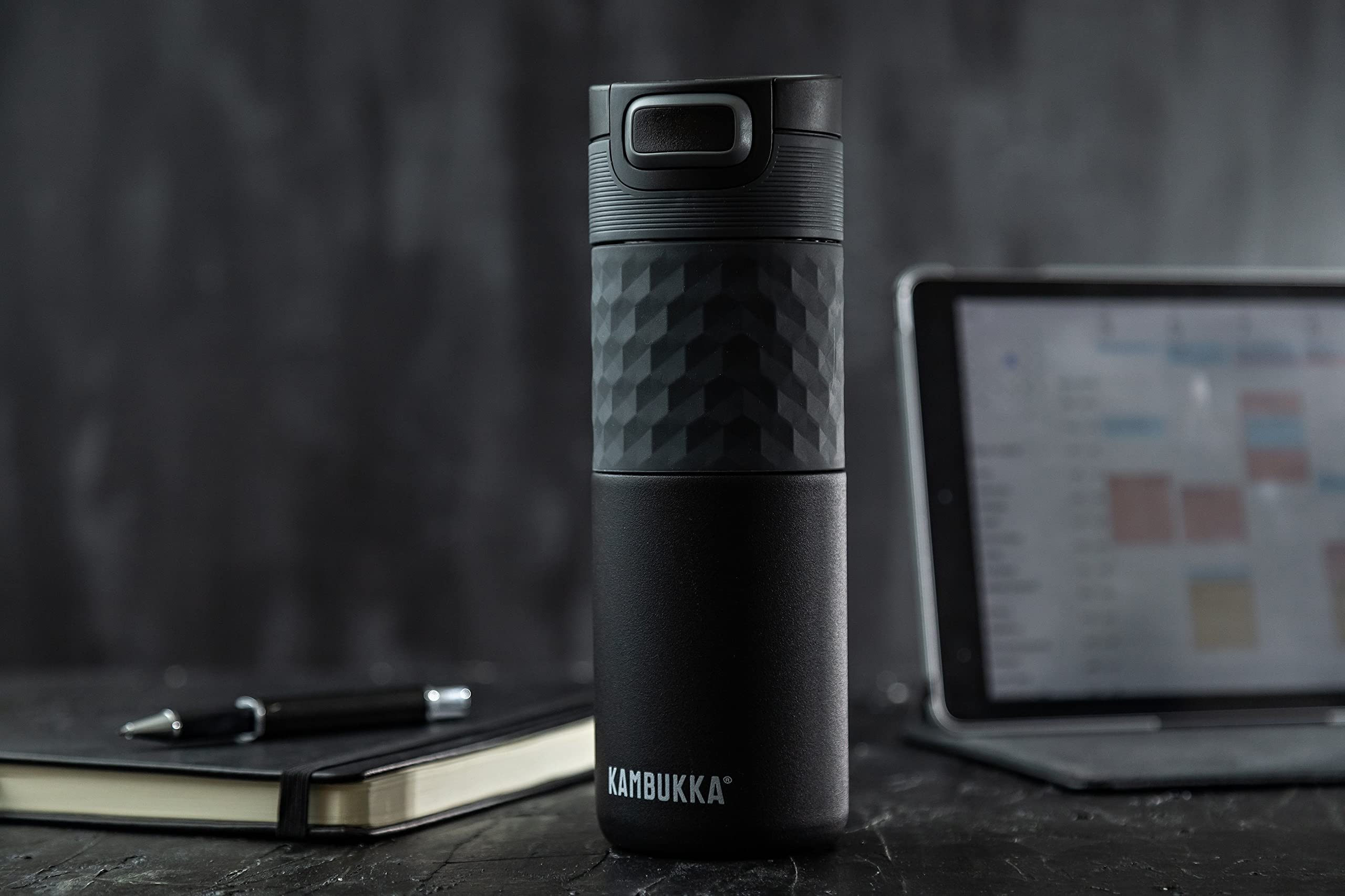 Kambukka kubek termiczny Etna Grip 500 ml - Black Steel - zdjęcie 3