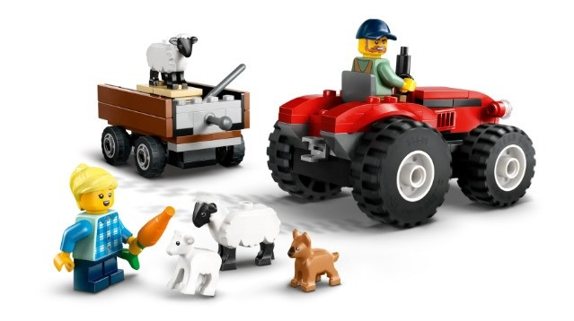 LEGO CITY 60461 Czerwony traktor z przyczepą i owcą - zdjęcie 2
