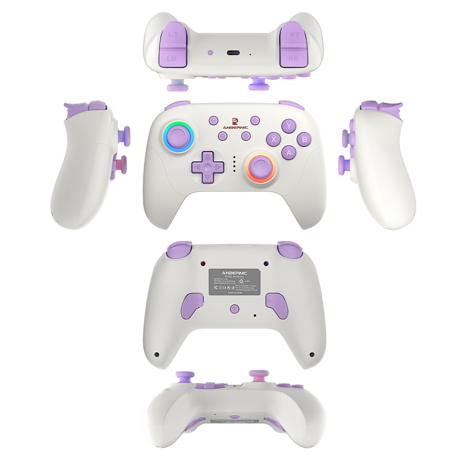 Gamepad ANBERNIC P01 Beige White - zdjęcie 8
