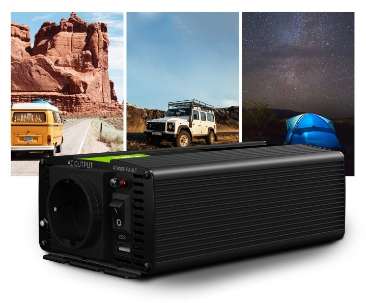 GREEN CELL PRZETWORNICA INV14 24V-230V 300W/600W - zdjęcie 2