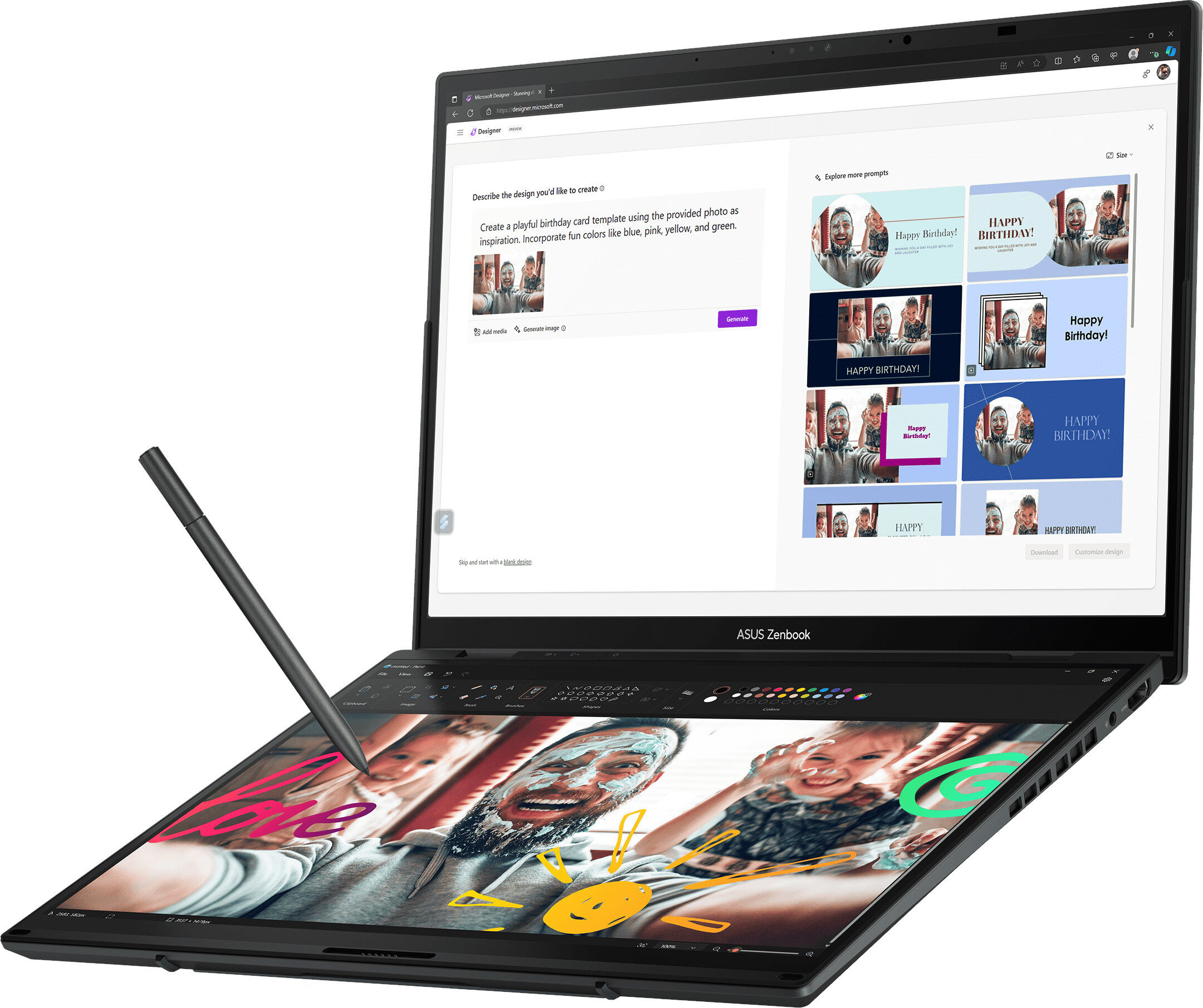 ASUS Zenbook Duo UX8406CA-PZ068X ARL H Core Ultra 9 14.0" 3K 120Hz 400nits Glossy 32GB LPDDR5X SSD2TB Intel Arc Graphics WLAN+BT Cam 75WHrs W11Pro Inkwell Gray - zdjęcie 4