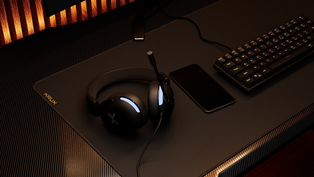 Słuchawki przewodowe Krux Crave RGB - zdjęcie 4