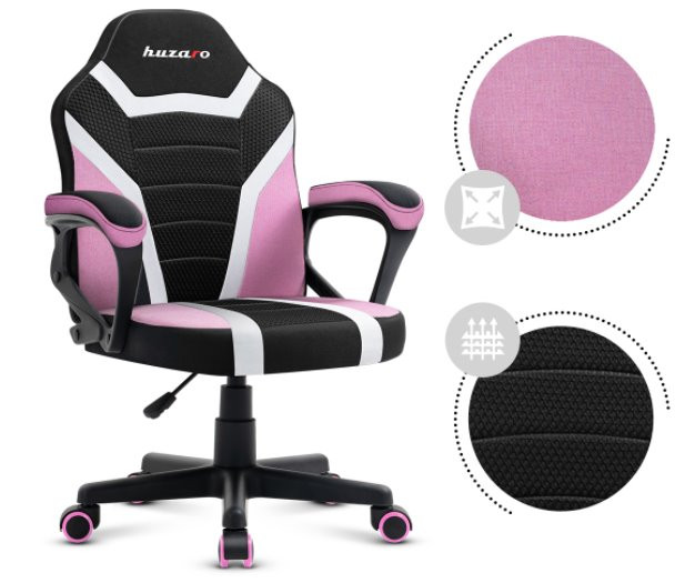 Fotel gamingowy dla dziecka HZ-Ranger 1.0 pink msh - zdjęcie 6