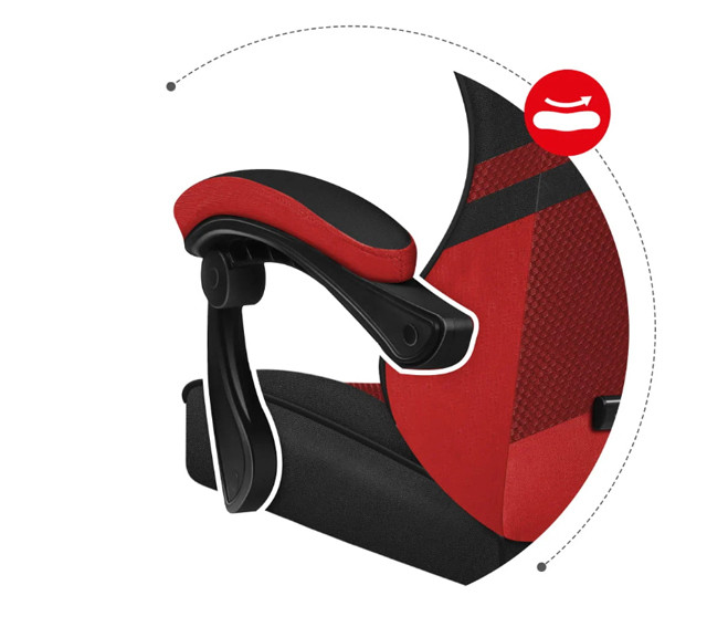 Fotel gamingowy Huzaro Force 4.4 Red Mesh - zdjęcie 6