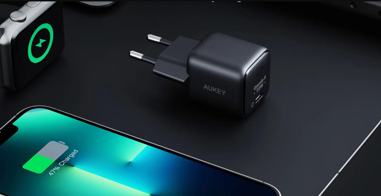 AUKEY ŁADOWARKA SIECIOWA GAN, USB-C, 20W - zdjęcie 3