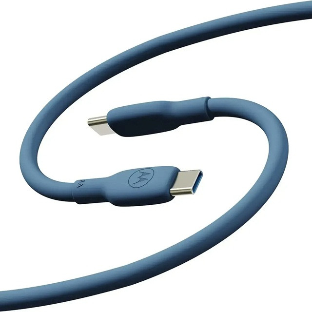 Motorola Silicone Cable C-C 5A 2m, Blue - zdjęcie 1