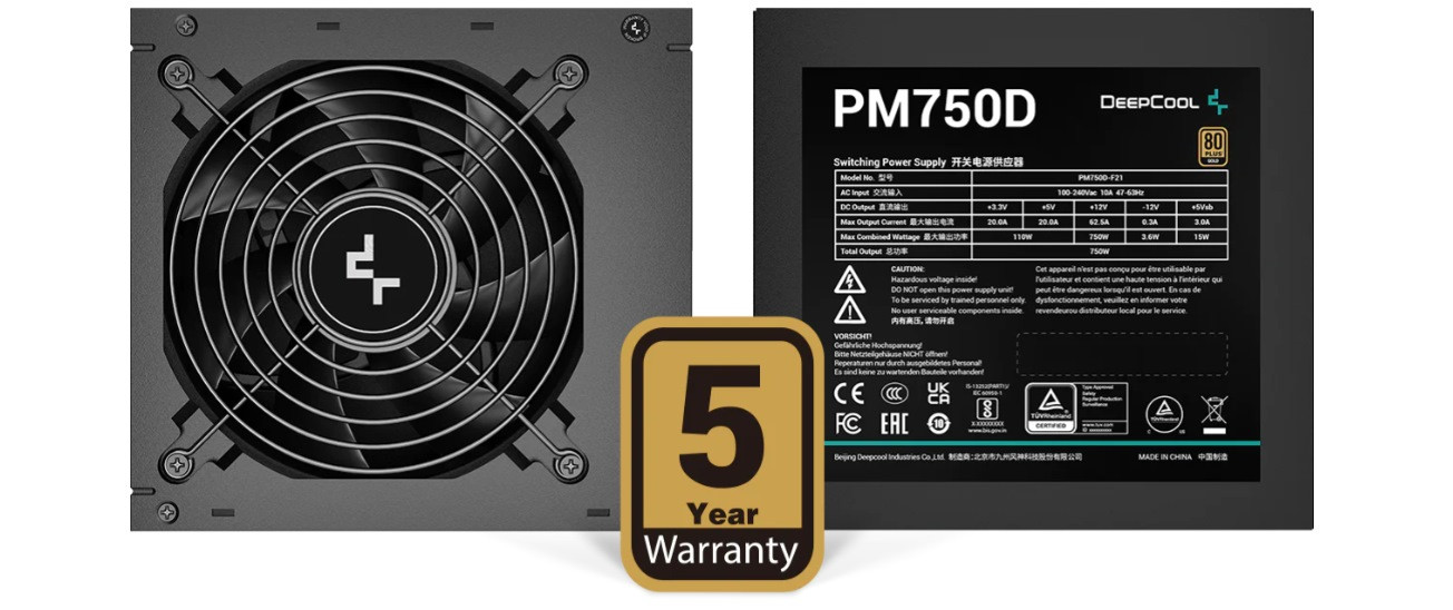 Zasilacz DeepCool PM750D 750W 80 Plus Gold (R-PM750D-FA0B-EU) - zdjęcie 6