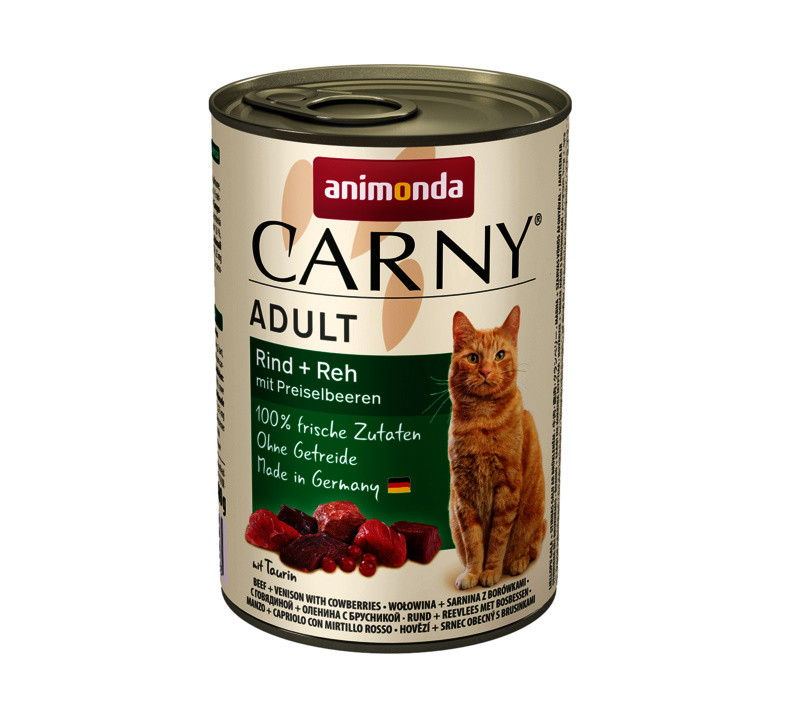 ANIMONDA Carny Adult Wołowina, sarnina i borówki - mokra karma dla kota - 400g - zdjęcie 1