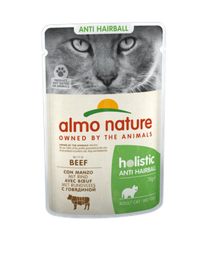 ALMO NATURE Functional Hairball Adult z wołowiną - mokra karma dla kota - 70 g - zdjęcie 1