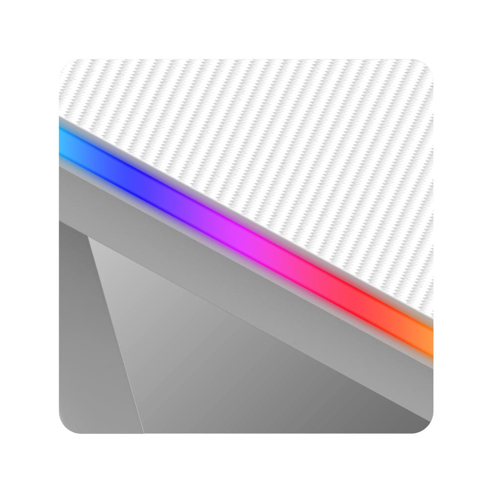 Biurko gamingowe Huzaro Hero 4.8 White RGB - zdjęcie 7