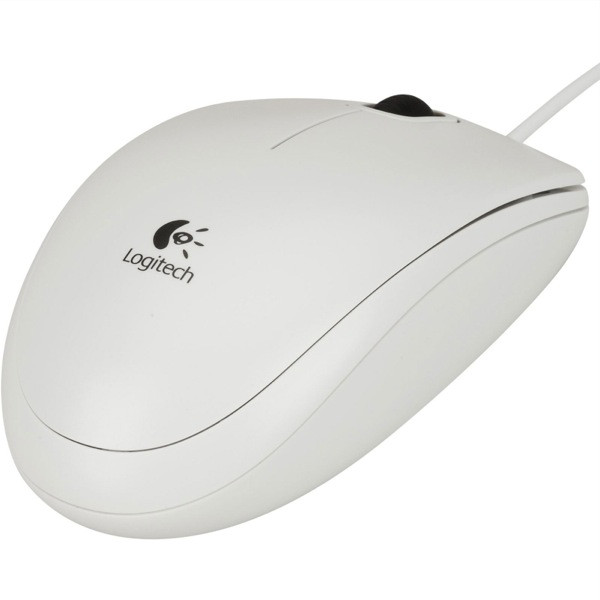 Mysz Logitech B100 optyczna, USB, biała - zdjęcie 1
