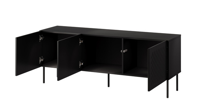 Szafka RTV SIENA 150,5x40x60 czarny mat - zdjęcie 3