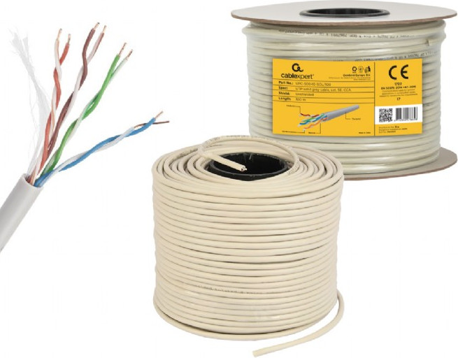 GEMBIRD UTP KABEL DRUT KAT 5E AWG24 CCA 100M - zdjęcie 1