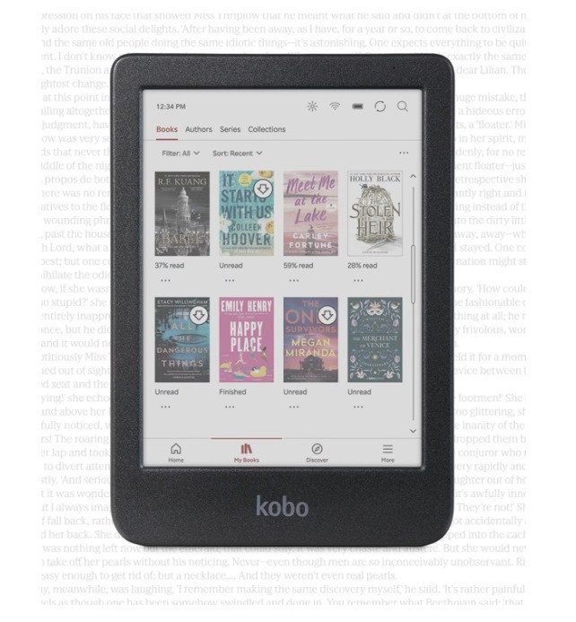 Czytnik e-booków Kobo Clara Colour 6" E-Ink Kaleido 3 16GB WI-FI Black - zdjęcie 3