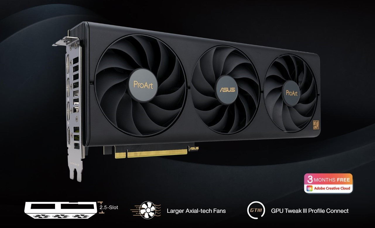 Karta graficzna ASUS ProArt GeForce RTX 4070 Ti SUPER OC 16GB - zdjęcie 1