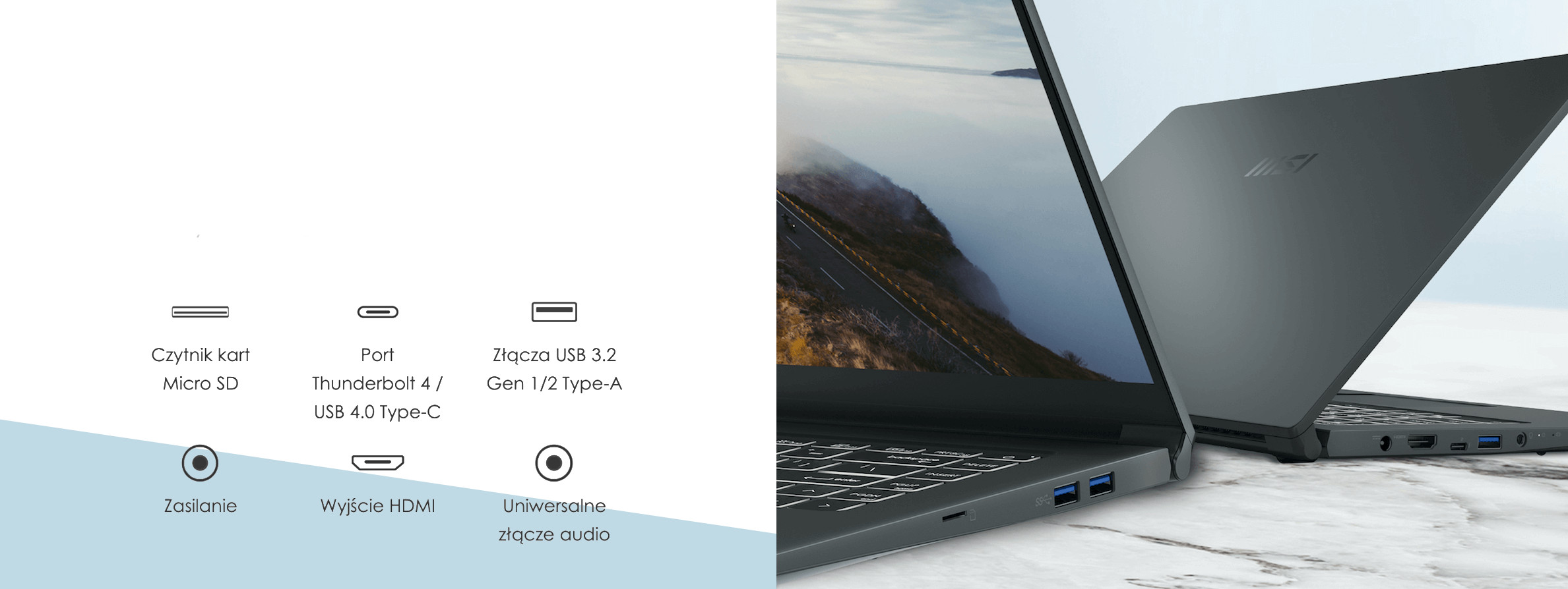 MSI Modern 15 B12MO-640PL i5-1235U 15.6" FHD 60Hz IPS-Level 16GB DDR4 3200 SSD512 Intel Iris Xe Graphics Win11 Home Plus - zdjęcie 9