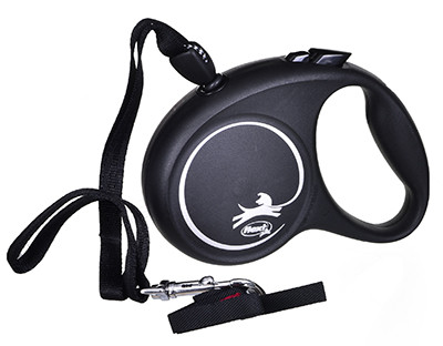 FLEXI Black Design S czarna - smycz automatyczna dla psa - 5m - zdjęcie 1