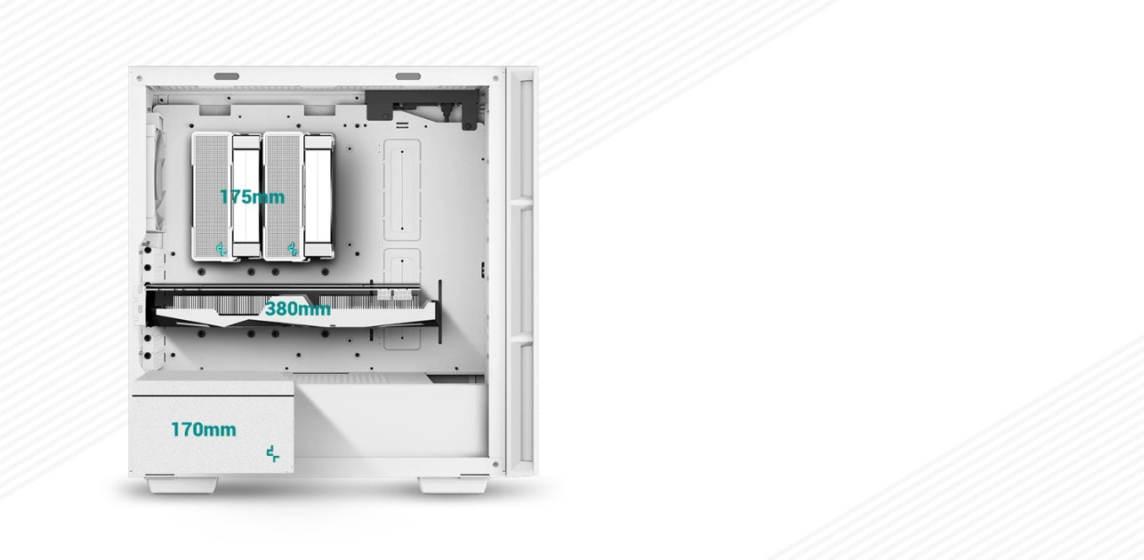 Obudowa DeepCool CH560 WH (R-CH560-WHAPE4-G-1) - zdjęcie 5