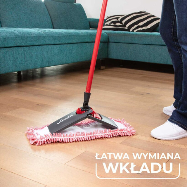 VILEDA Pet Pro Mop płaski 3D Chenille z drążkiem - zdjęcie 3