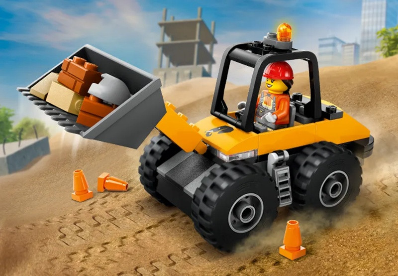 LEGO CITY 60450 Żółta ładowarka kołowa - zdjęcie 4