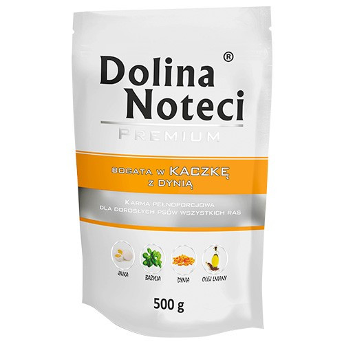 DOLINA NOTECI Premium bogata w kaczkę z dynią - mokra karma dla psa - 500 g - zdjęcie 1