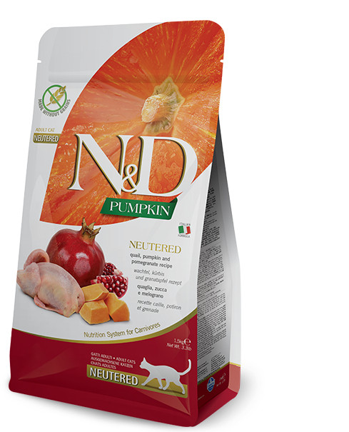 FARMINA Pumpkin N&D Neutered Przepiórka - sucha karma dla kota - 5kg - zdjęcie 1