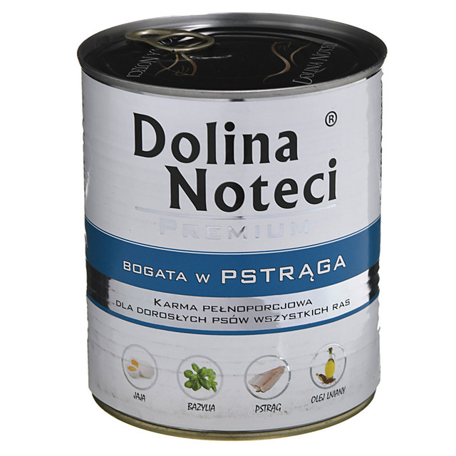 DOLINA NOTECI Premium bogata w pstrąga - mokra karma dla psa - 800 g - zdjęcie 1
