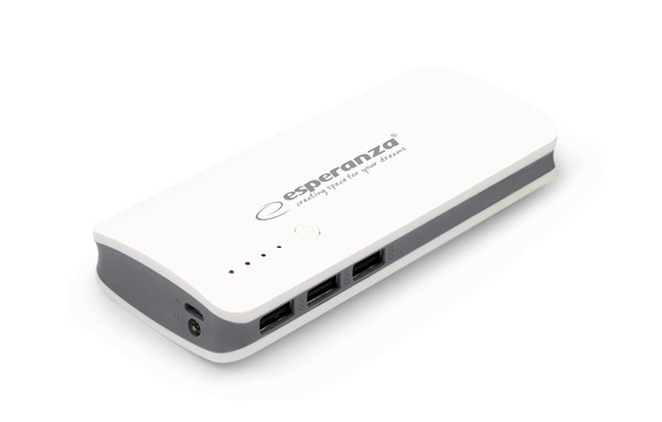 ESPERANZA POWER BANK RADIUM 8000mAh BIAŁO/SZARY EMP106WE - zdjęcie 1