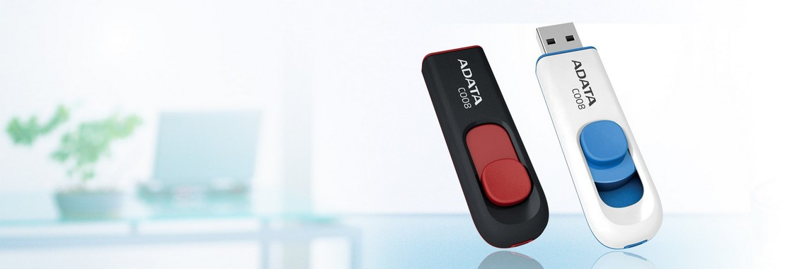Pendrive Adata C008 32GB USB 2.0 ( Czarny+Czerwony ) - zdjęcie 1