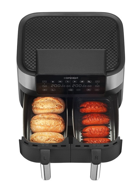 Frytkownica beztłuszczowa double Air Fryer CONCEPT FR8000 - zdjęcie 5