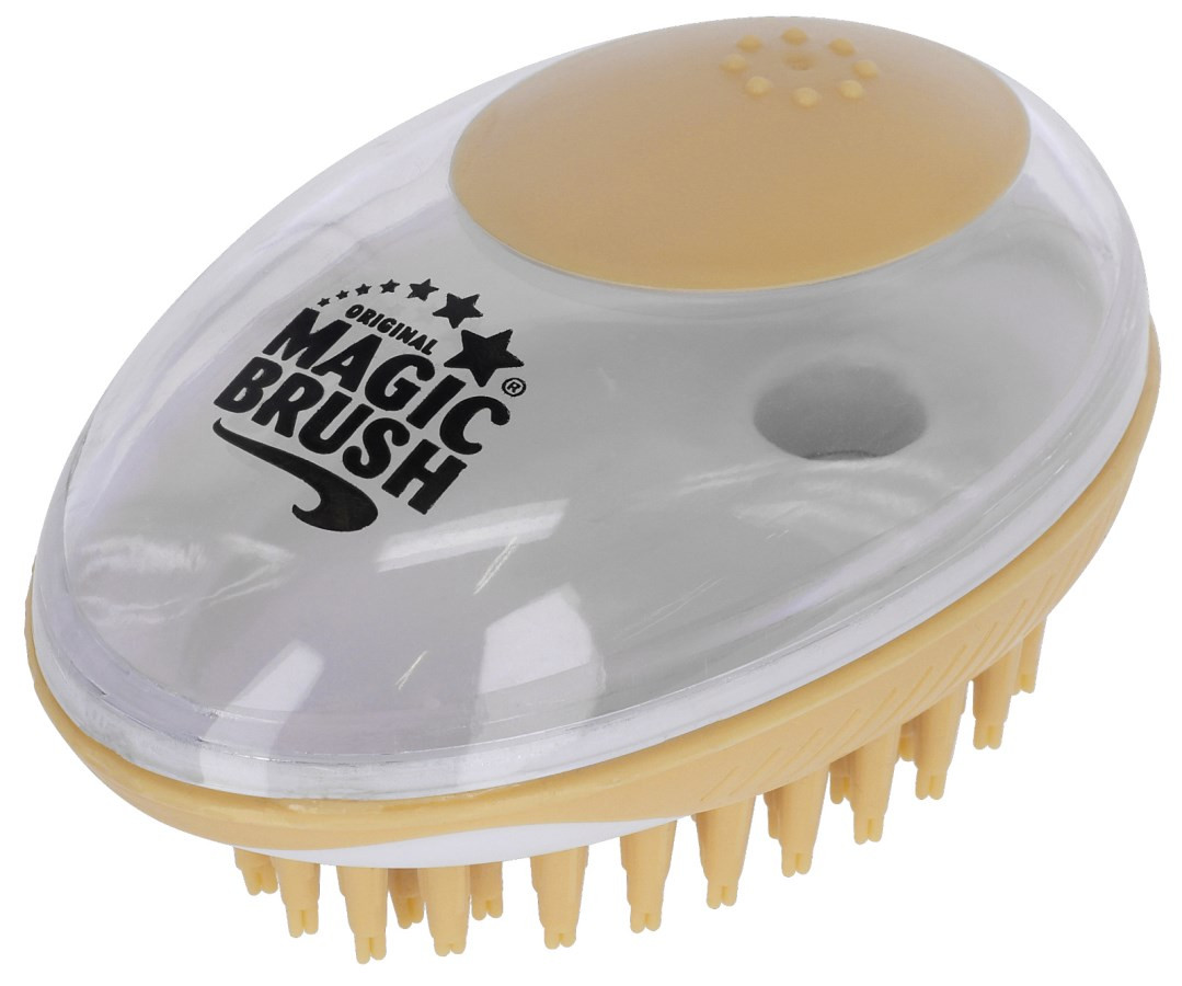 KERBL MagicBrush Szczotka do kąpieli dla psów i kotów z pojemnikiem 100 ml - 11,5x7,5 cm - zdjęcie 1