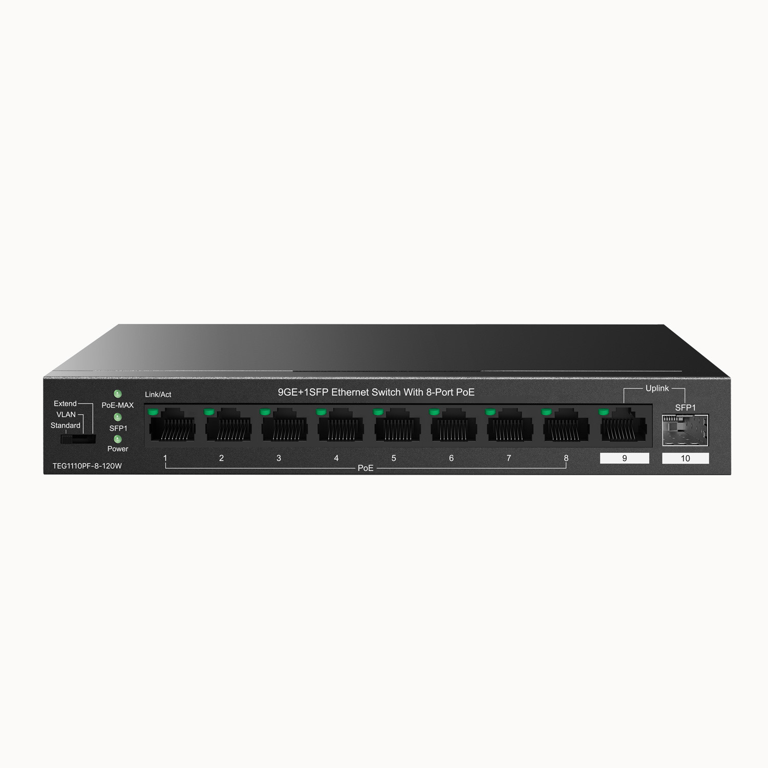 Switch Tenda TEG1110PF-8-120W - zdjęcie 1