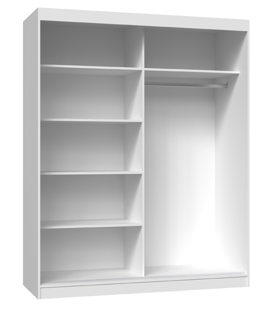 Szafa z drzwiami przesuwnymi IGA 160x61xH200 biel - zdjęcie 3