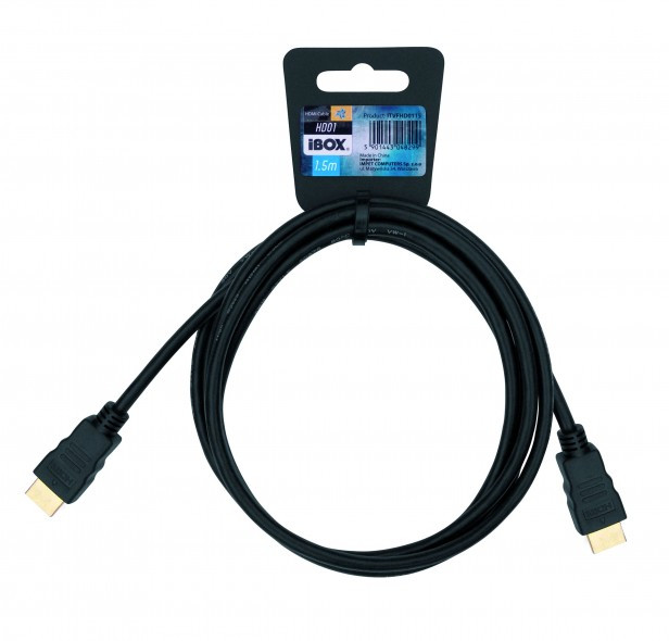 Kabel HDMI I-box FullHD HD01 1,5M 1.4V 13C+1 - zdjęcie 1