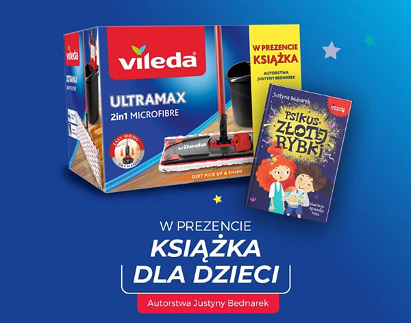 Mop i wiaderko Vileda Ultramax BOX + książka dla dzieci „Psikus złotej rybki” - zdjęcie 6