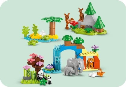 LEGO DUPLO TOWN 10446 Rodziny dzikich zwierząt 3w1 - zdjęcie 4