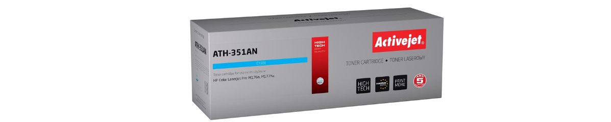 Activejet ATH-351AN Toner do drukarki HP, Zamiennik HP 130A CF351A; Supreme; 1100 stron; błękitny. - zdjęcie 6