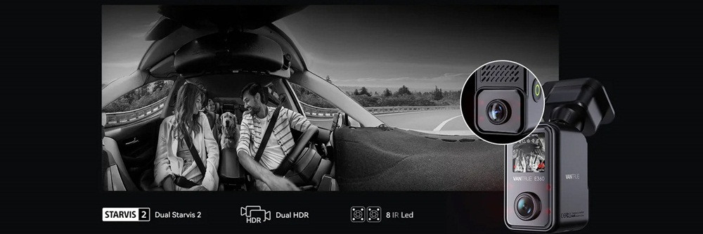 Wideorejestrator Vantrue E360 ACE LTE 3ch - zdjęcie 3